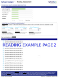 Reading Assessment (Sylvan Insight).