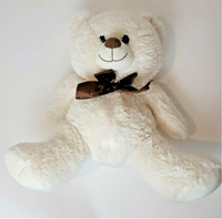 Large Plush Teddy Bear with Brown Tie Stuffy (130 Tokens)